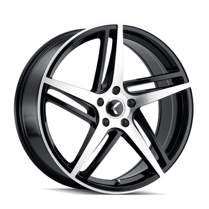 KRAZE KRAZE MILANO KR195 GLOSS BLACK MACHINED 20X8.5 5-114.3 38MM 72.62MM