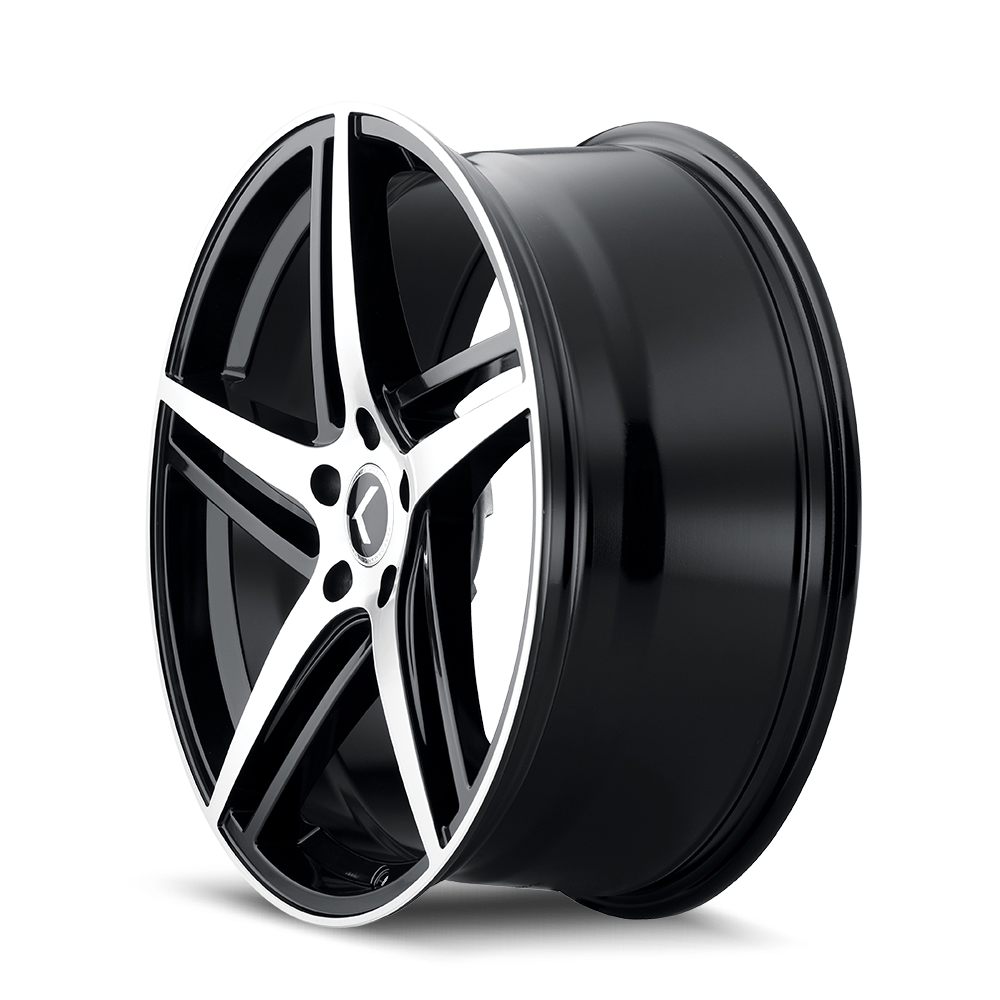 KRAZE KRAZE MILANO KR195 GLOSS BLACK MACHINED 20X8.5 5-114.3 38MM 72.62MM