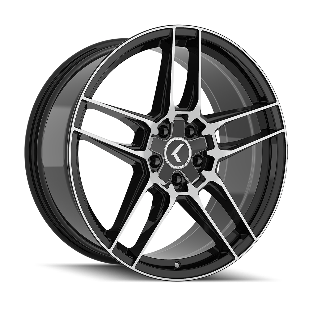 KRAZE KRAZE CONVERGE KR197 BLACK MACHINED 19X8.5 5-108/5-114.3 35MM 72.6MM