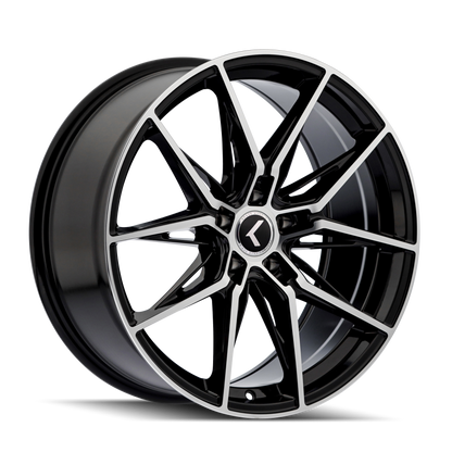 KRAZE KRAZE EVOLVE KR196 GLOSS BLACK/MACHINED FACE 18X8.5 5-112 40MM 66.56MM