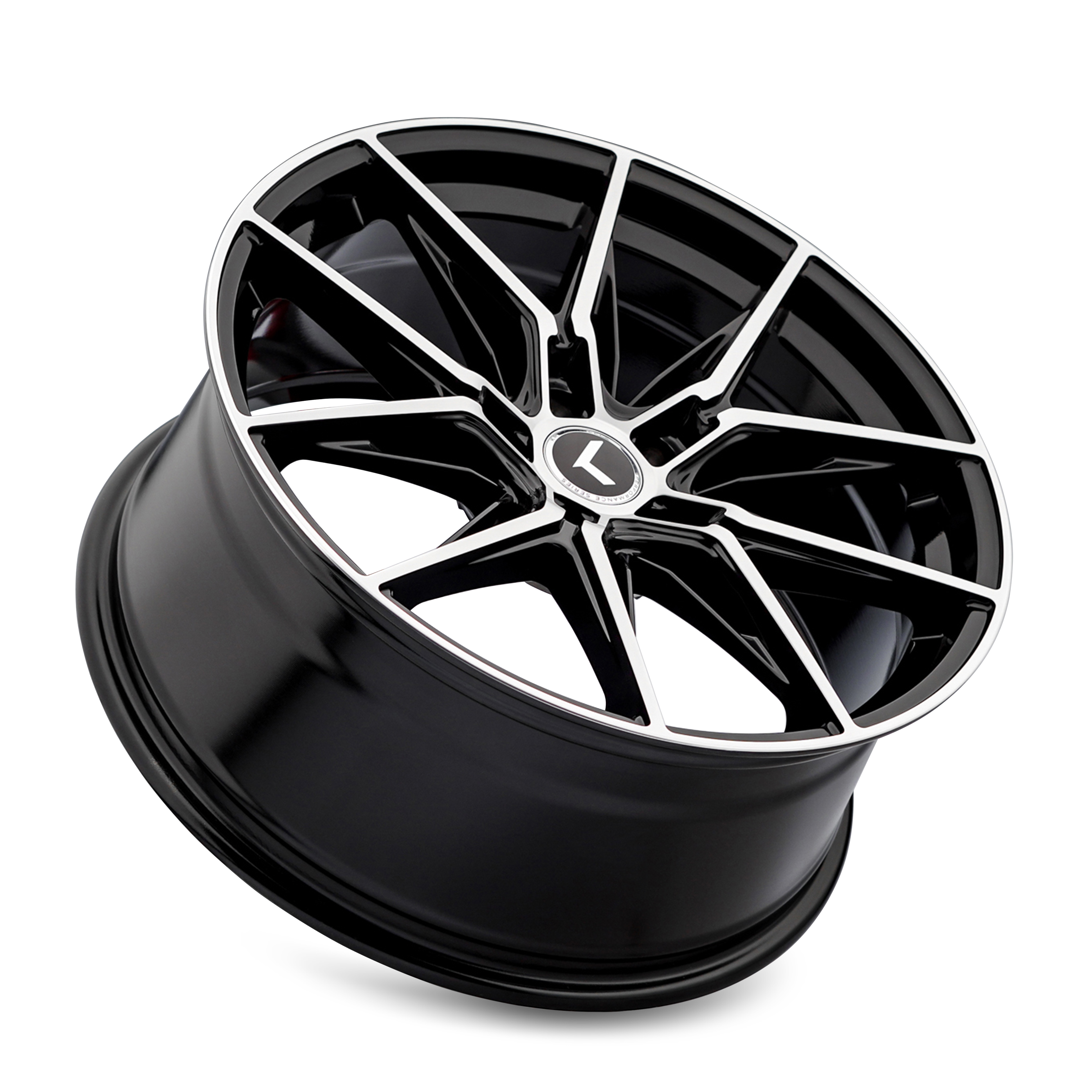 KRAZE KRAZE EVOLVE KR196 GLOSS BLACK/MACHINED FACE 18X8.5 5-112 30MM 66.56MM