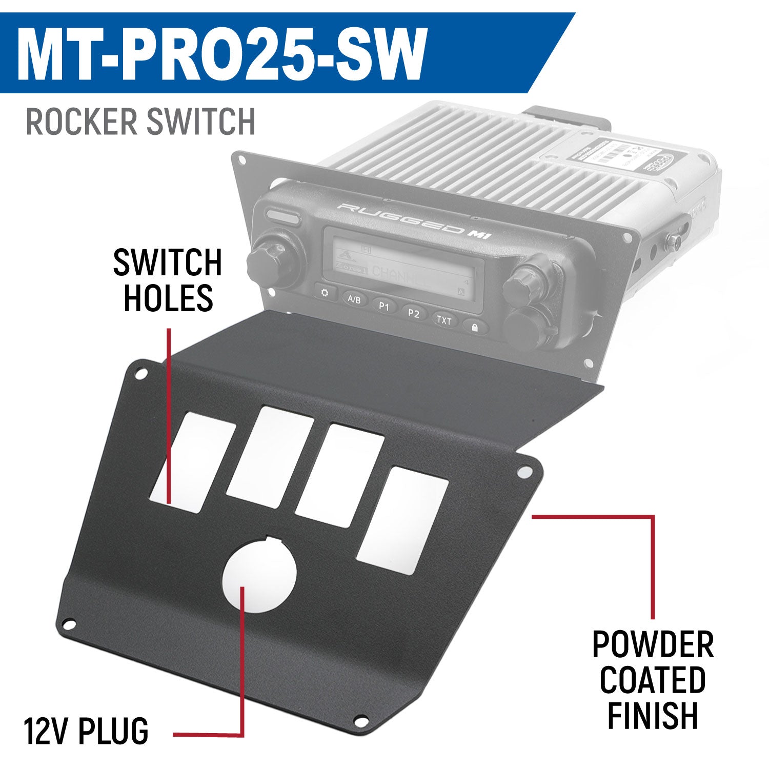Lower Accessory Panel for 2025 Polaris RZR Pro XP Pro R and Pro S Radio Mount
