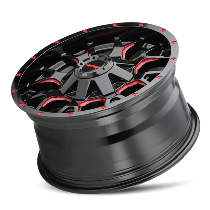 MAYHEM MAYHEM WARRIOR 8015 GLOSS BLACK MILLED PRISM RED 17X9 5-127/5-139.7 -12MM 87MM