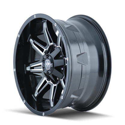 MAYHEM MAYHEM RAMPAGE 8090 GLOSS BLACK MILLED 17X9 5-114.3/5-127 18MM 87MM
