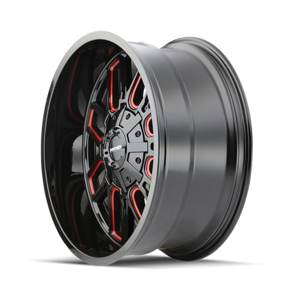MAYHEM MAYHEM COGENT 8107 GLOSS BLACK MILLED PRISM RED 18X9 5-127/5-139.7 0MM 87.1MM