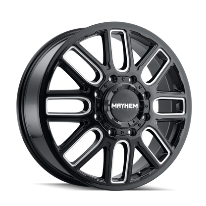 MAYHEM MAYHEM COGENT DUALLY (8107D) GLOSS BLACK MILLED 20X8.25 FRONT 8-210 115MM 154.2MM