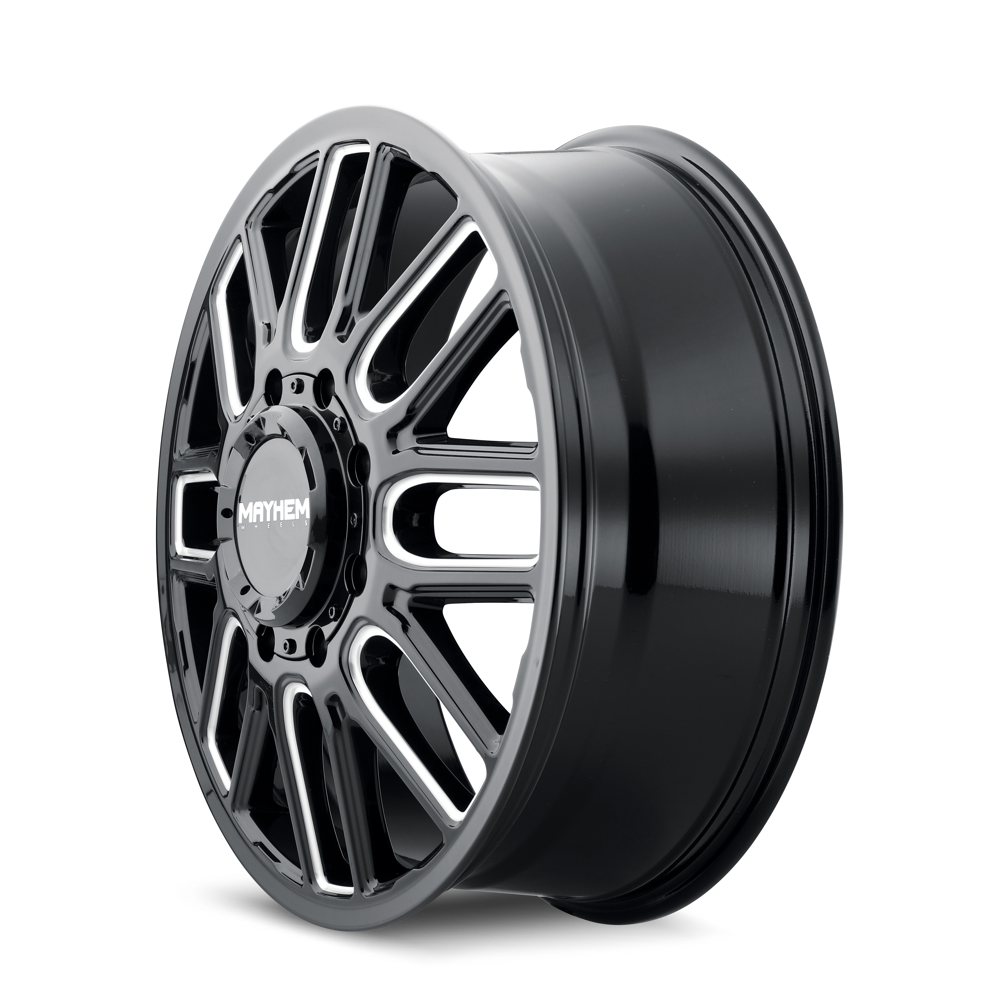 MAYHEM MAYHEM COGENT DUALLY (8107D) GLOSS BLACK MILLED 22X8.25 FRONT 8-200 115MM 142MM