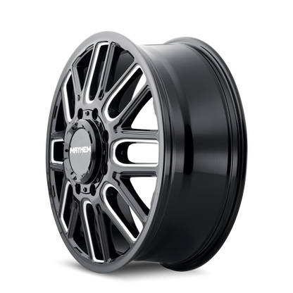 MAYHEM MAYHEM COGENT DUALLY (8107D) GLOSS BLACK MILLED 20X8.25 FRONT 8-210 115MM 154.2MM
