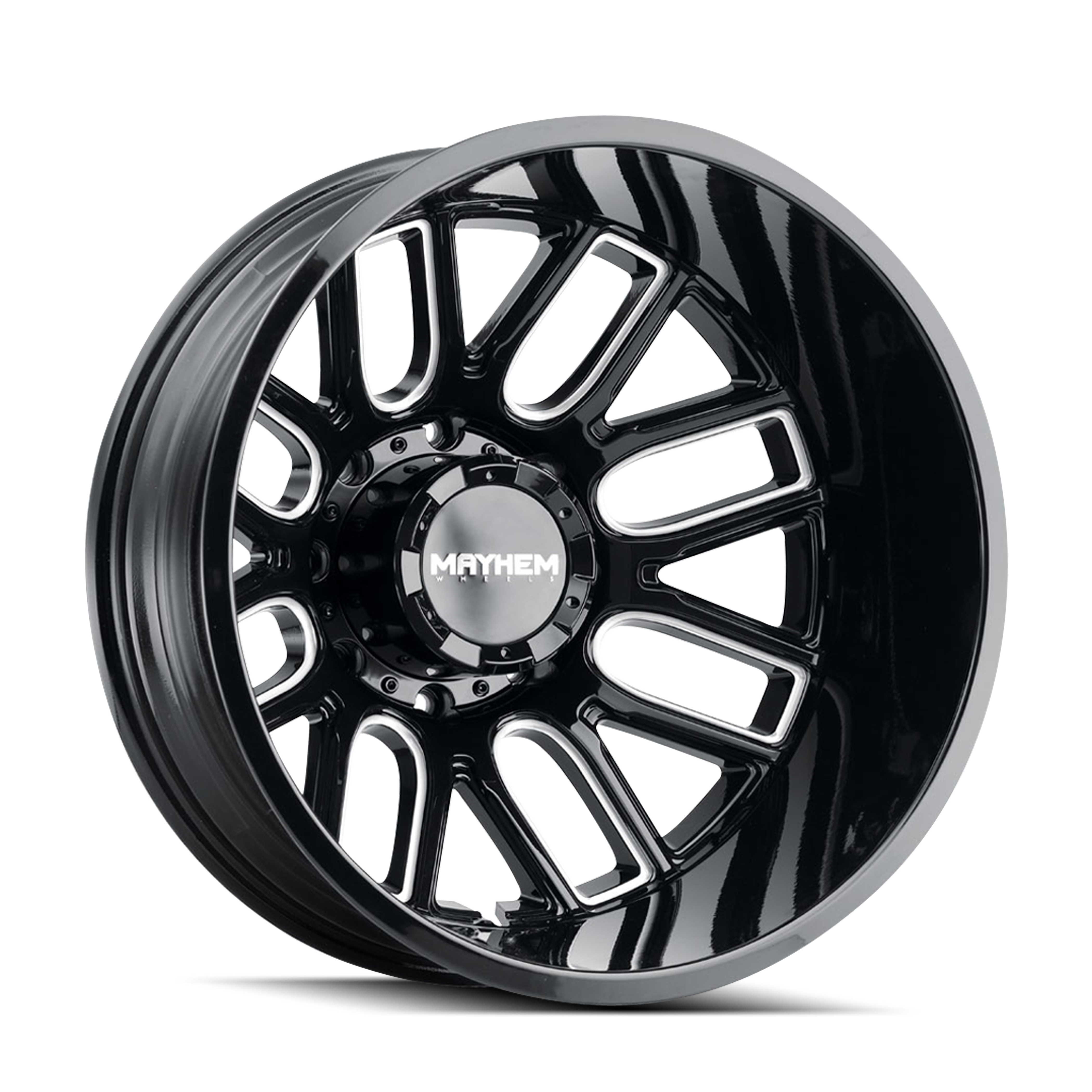 MAYHEM MAYHEM COGENT DUALLY (8107D) GLOSS BLACK MILLED 20X8.25 REAR 8-200 -192MM 142MM