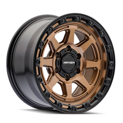 MAYHEM MAYHEM RIDGELINE 8306 SATIN BRONZE 17X8.5 5-127 -6MM 78.1MM