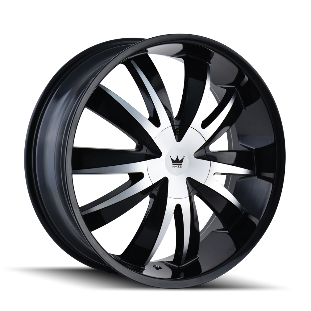 MAZZI MAZZI EDGE 337 GLOSS BLACK MACHINED 22X8.5 5-112/5-120 35MM 72.56MM