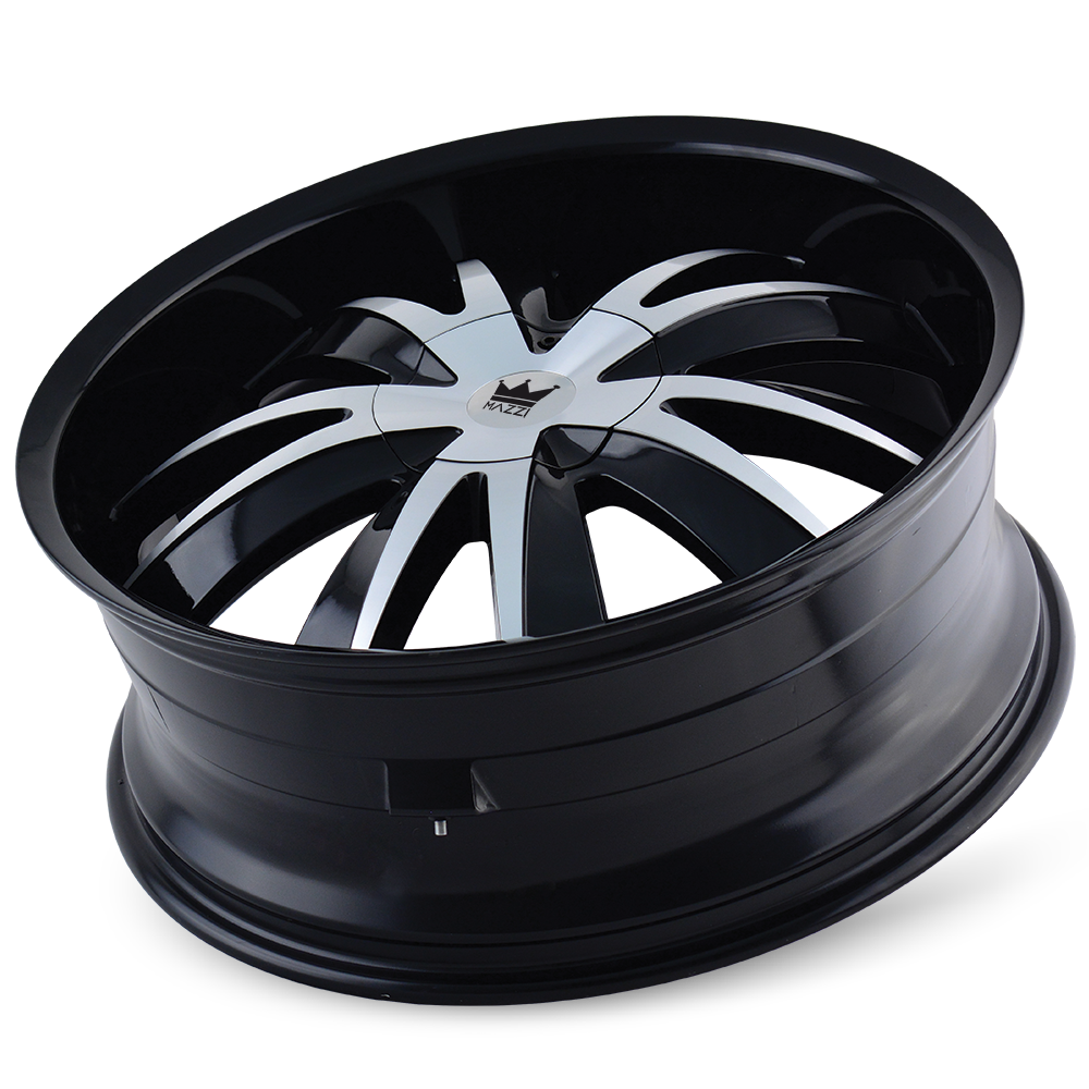 MAZZI MAZZI EDGE 337 GLOSS BLACK MACHINED 22X8.5 5-112/5-120 35MM 72.56MM