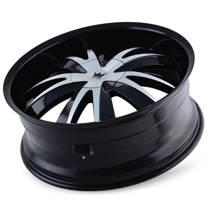 MAZZI MAZZI EDGE 337 GLOSS BLACK MACHINED 22X8.5 5-112/5-120 35MM 72.56MM
