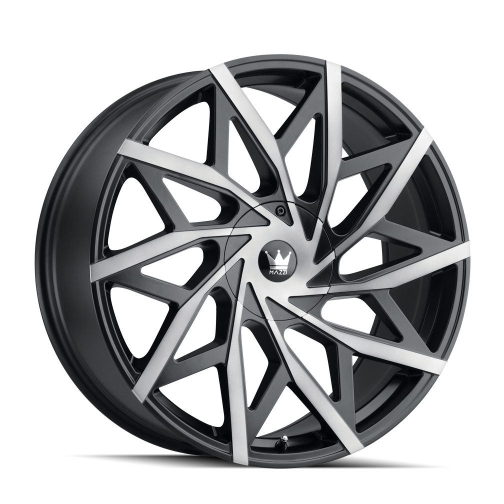 MAZZI MAZZI BIG EASY 372 MATTE BLACK MACHINED WITH DARK 22X9.5 5-127/5-139.7 18MM 87MM