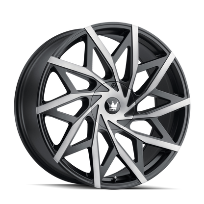 MAZZI MAZZI BIG EASY 372 MATTE BLACK MACHINED WITH DARK 22X9.5 5-127/5-139.7 18MM 87MM