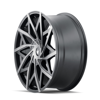 MAZZI MAZZI BIG EASY 372 MATTE BLACK MACHINED WITH DARK 22X9.5 5-127/5-139.7 18MM 87MM