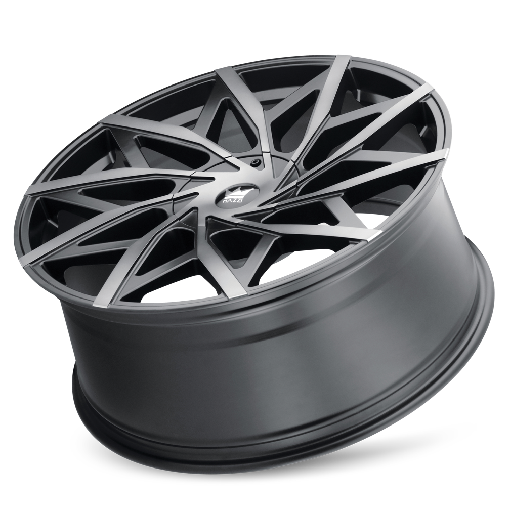 MAZZI MAZZI BIG EASY 372 MATTE BLACK MACHINED WITH DARK 22X9.5 5-127/5-139.7 18MM 87MM