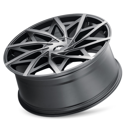 MAZZI MAZZI BIG EASY 372 MATTE BLACK MACHINED WITH DARK 22X9.5 5-127/5-139.7 18MM 87MM