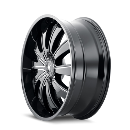 MAZZI MAZZI ROLLA 374 GLOSS BLACK MILLED 24X9.5 5-127/5-139.7 18MM 87MM