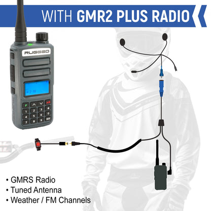 MOTO MAX Complete Motorcycle Communication Kit with Heavy-Duty OFFROAD Cables