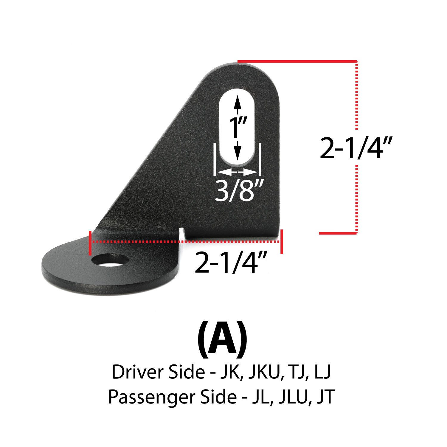 Antenna Mount for Jeep Wrangler TJ LJ JK JL and Gladiator JT - Sold Individually