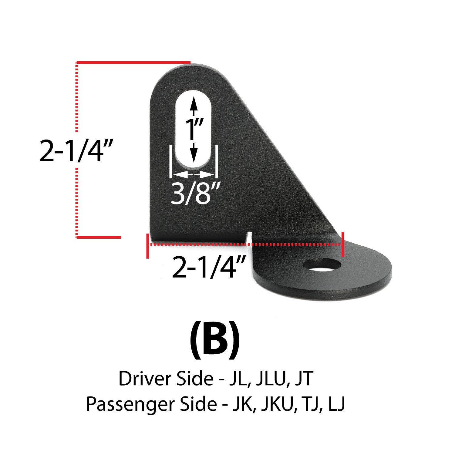 Antenna Mount for Jeep Wrangler TJ LJ JK JL and Gladiator JT - Sold Individually