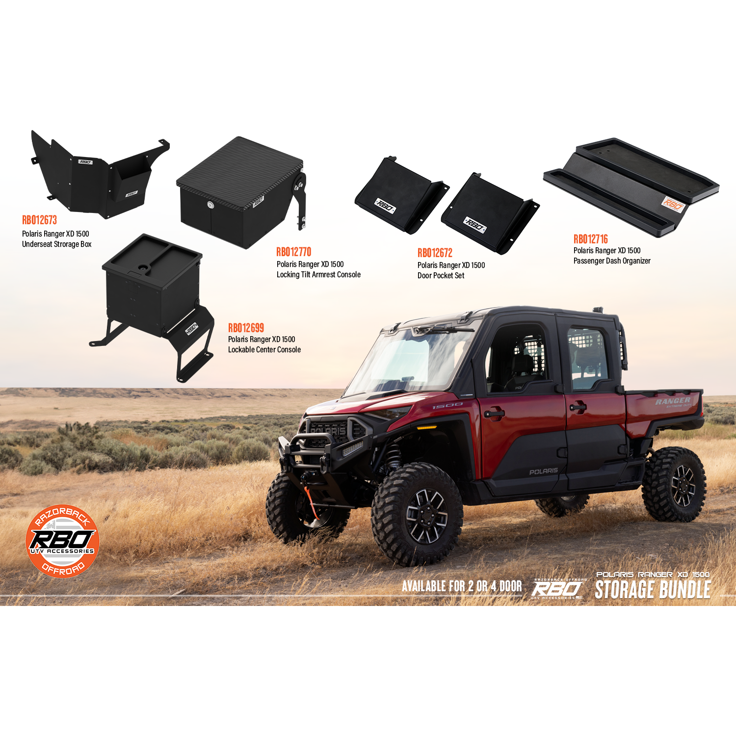 Polaris Ranger XD 1500 (2-Seat) Storage Bundle