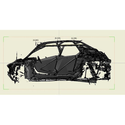 Polaris RZR Turbo R (4-Seater) RivTab DIY (Weld Yourself) Roll Cage Kit