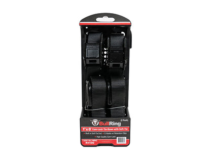 1" x 8' Cam-Lock Tie Down with Soft-Tie (2 Pack) - SpeedStrap