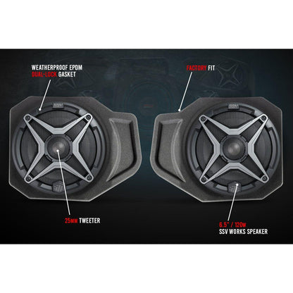 Polaris Ranger XP 1000 6.5" Front Speaker Pods
