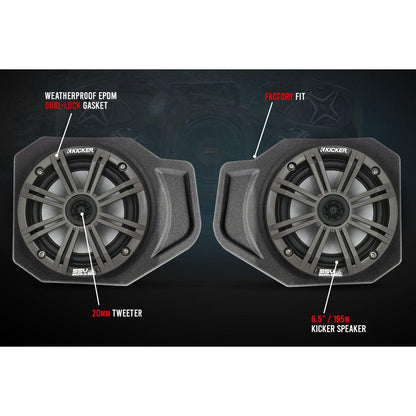 Polaris Ranger XP 1000 6.5" Front Speaker Pods
