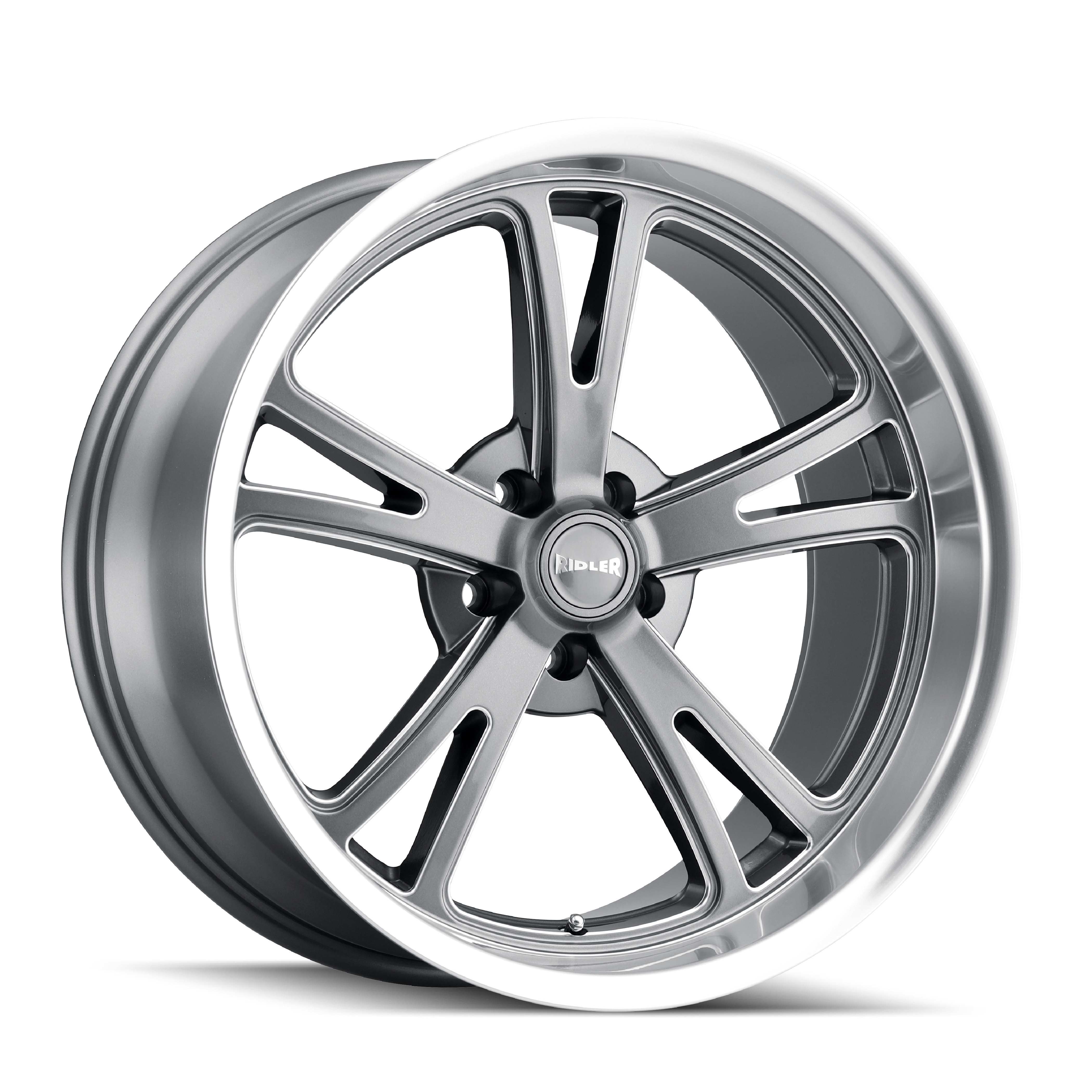 RIDLER RIDLER 606 GLOSS GREY MACHINED 18X8 5-127 0MM 83.82MM