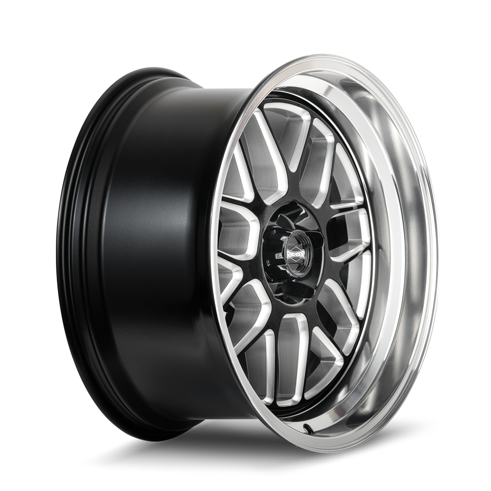 RIDLER RIDLER 611 611 GLOSS BLACK MILLED WITH DIAMOND CUT LIP 20X10 5-120.65 0MM 83.82MM
