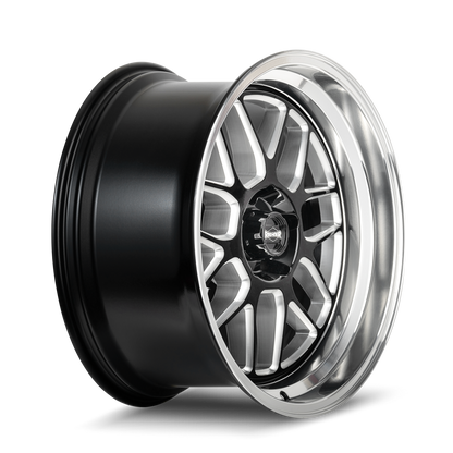 RIDLER RIDLER 611 611 GLOSS BLACK/MILLED WITH DIAMOND CUT LIP 18X9.5 5-114.3 0MM 83.82MM