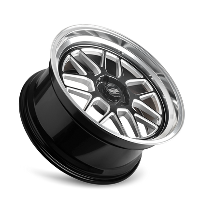 RIDLER RIDLER 611 611 GLOSS BLACK MILLED WITH DIAMOND CUT LIP 20X10 5-120.65 0MM 83.82MM