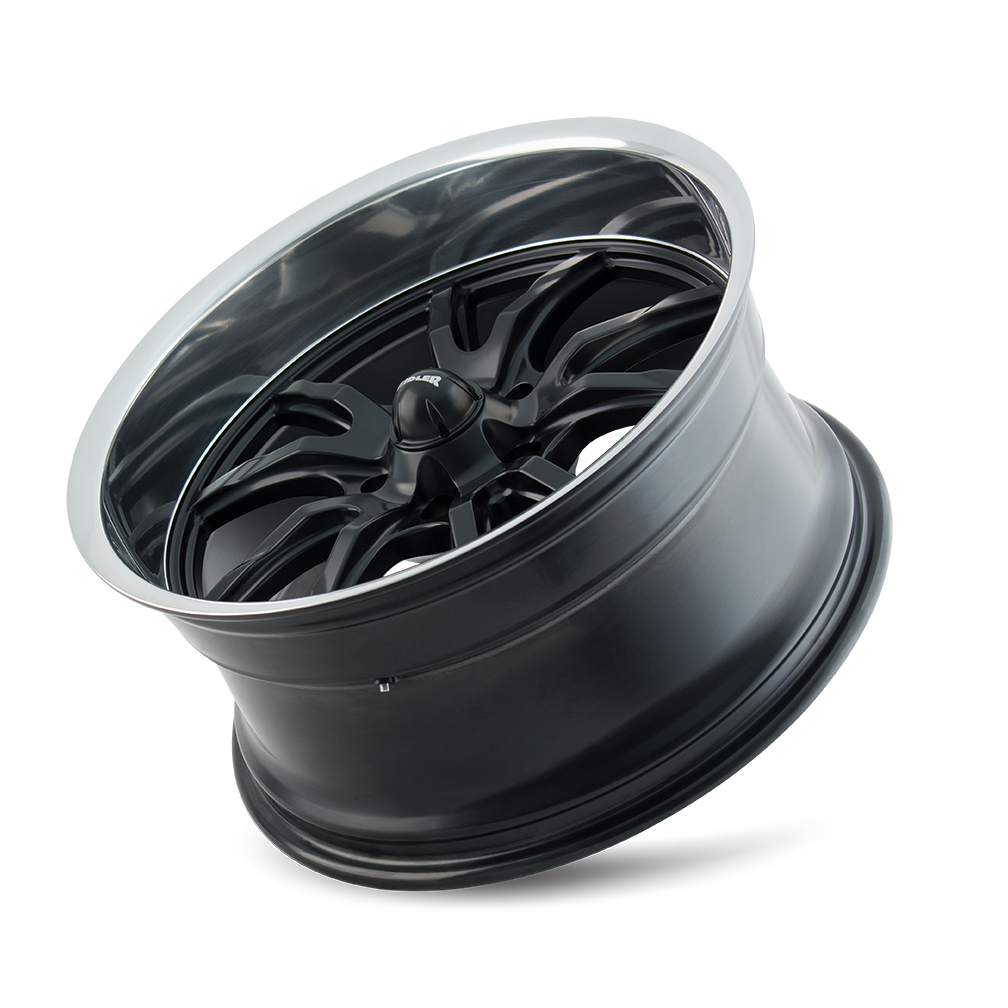 RIDLER RIDLER 650 MATTE BLACK POLISHED 17X7 5-120.65 0MM 83.82MM