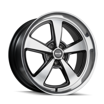 RIDLER RIDLER 652 652 GLOSS BLACK WITH DIAMOND CUT FACE & LIP 17X8 5-114.3 0MM 83.82MM