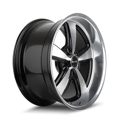 RIDLER RIDLER 652 652 GLOSS BLACK WITH DIAMOND CUT FACE & LIP 18X8 5-139.7 0MM 108.1MM