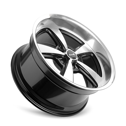 RIDLER RIDLER 652 652 GLOSS BLACK WITH DIAMOND CUT FACE & LIP 18X9.5 5-114.3 0MM 83.82MM