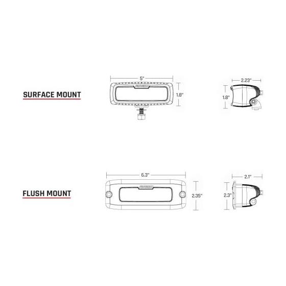 SR-Q Series PRO Flush Mount Backup Light Kit