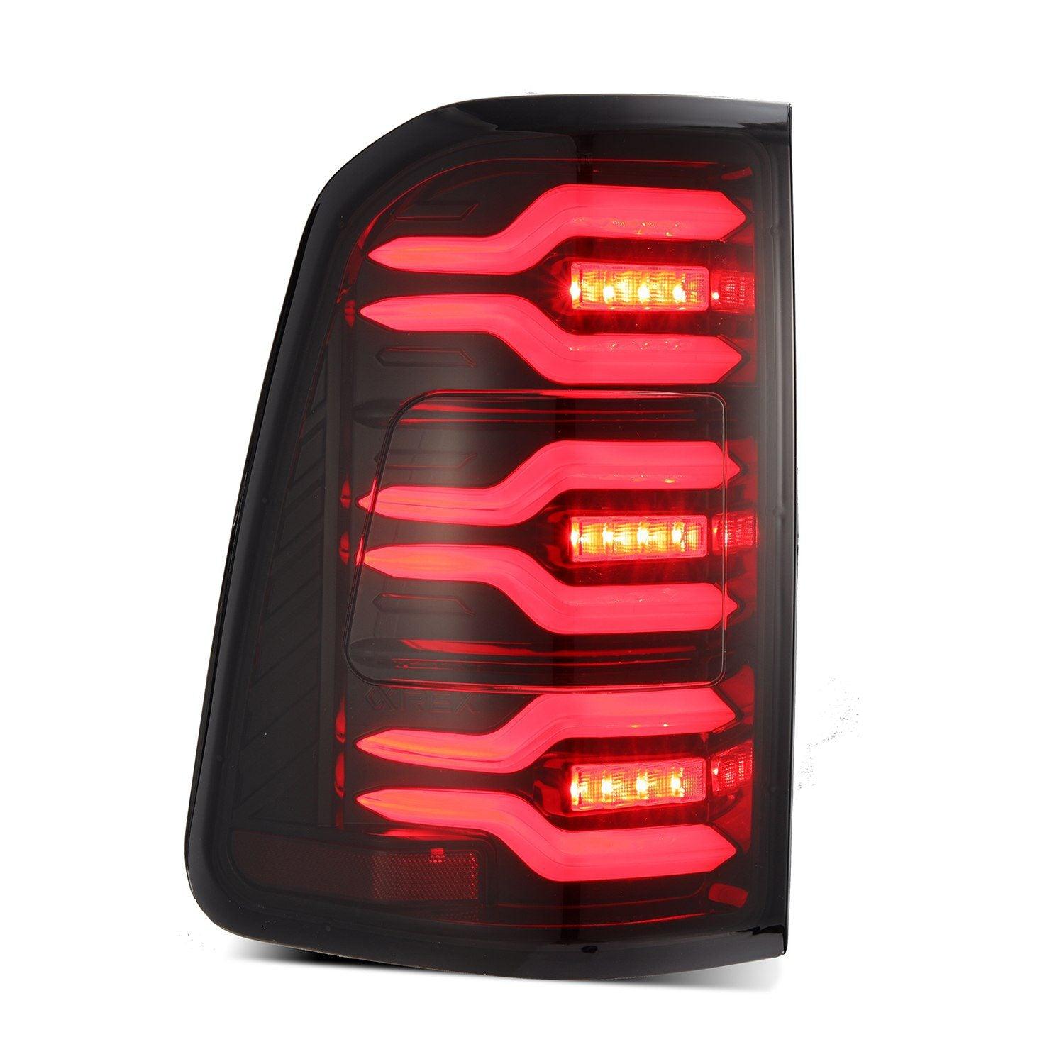 Alpha Rex 19-24 Ram 1500 LUXX-Series LED Tail Lights Black-Red