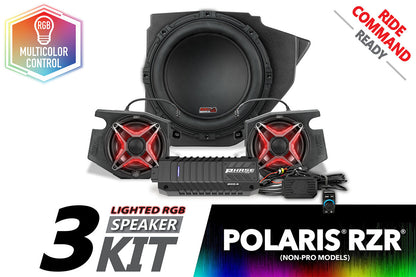 2014-2023 Polaris RZR V-Spec 3-Speaker Plug-&-Play Kit for Ride Command