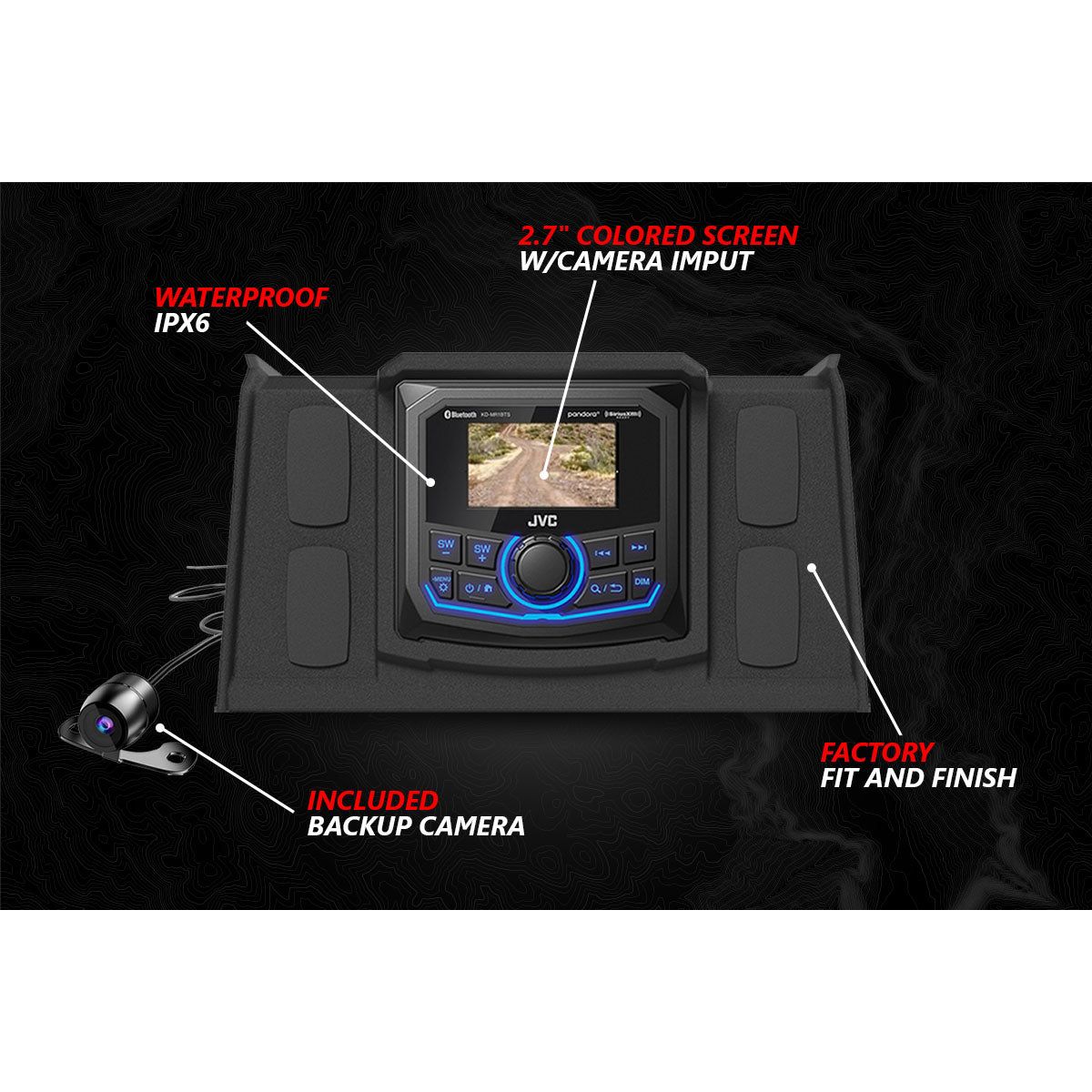 Polaris RZR A-Spec 5 Speaker Plug-&-Play Kit with JVC