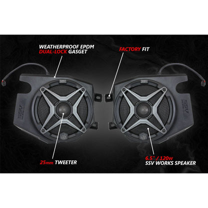 Polaris RZR A-Spec 3 Speaker Plug-&-Play Kit with JVC
