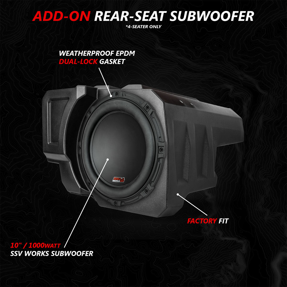 2020-2024 Polaris® RZR PRO Series Phase-5 V-Spec 5-Speaker 1400watt System w/MRB4
