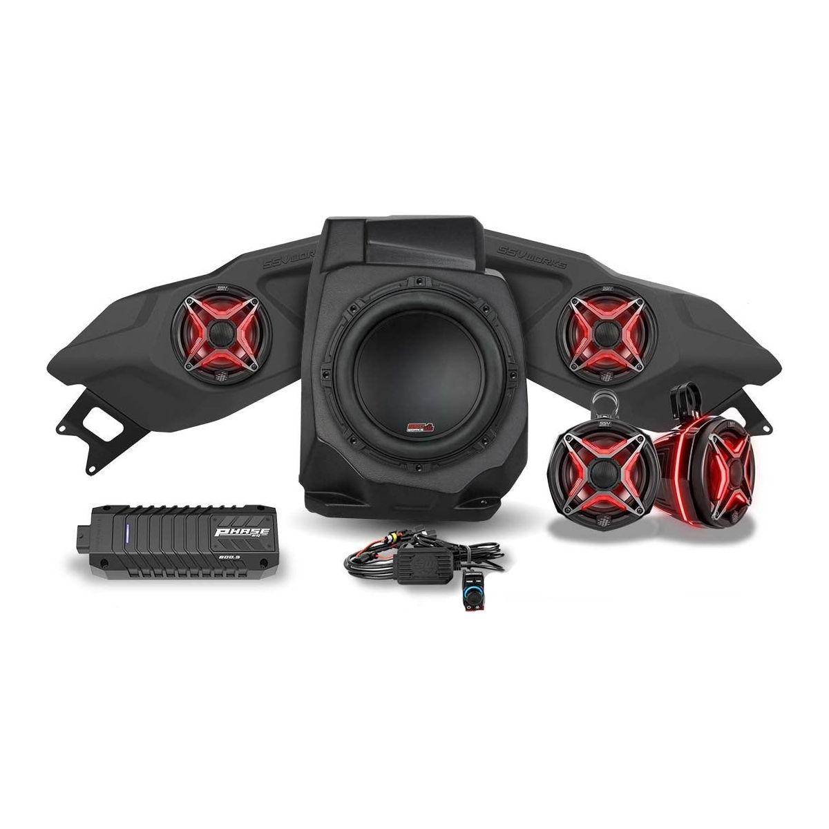 Polaris RZR Pro / Turbo R Ride Command V-Spec 5 Speaker Plug-&-Play System