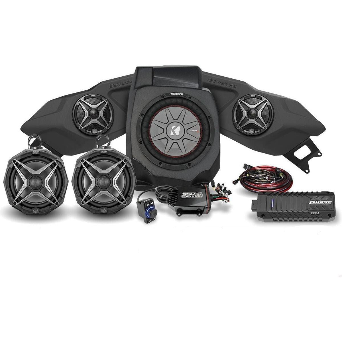 Polaris RZR Pro / Turbo R Phase X 5 Speaker Plug-&-Play System