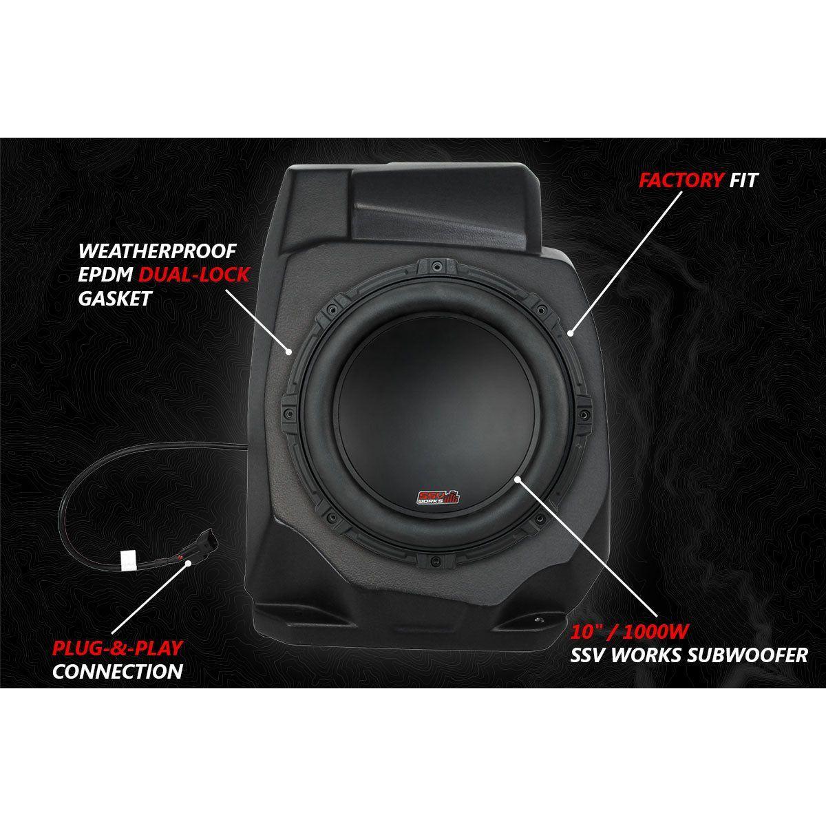 Polaris RZR Pro / Turbo R A-Spec 5 Speaker Plug-&-Play System with JVC