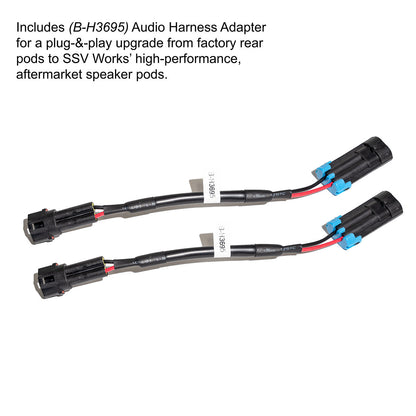 2020-2026 Polaris® RZR Pro R / Turbo R / Pro S / Pro XP 6.5" Rear-Hump Speaker-Pods