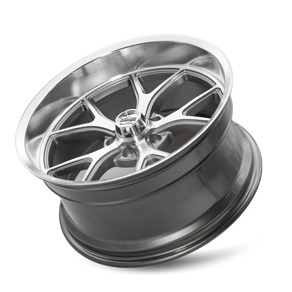 RIDLER RIDLER 661 661 GLOSS GREY WITH DIAMOND CUT FACE AND LIP 20X8.5 5-120.65 0MM 83.82MM